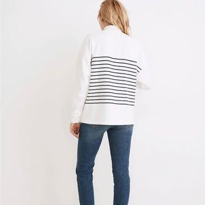 Madewell resourced striped mockneck.  Great for coastal style!